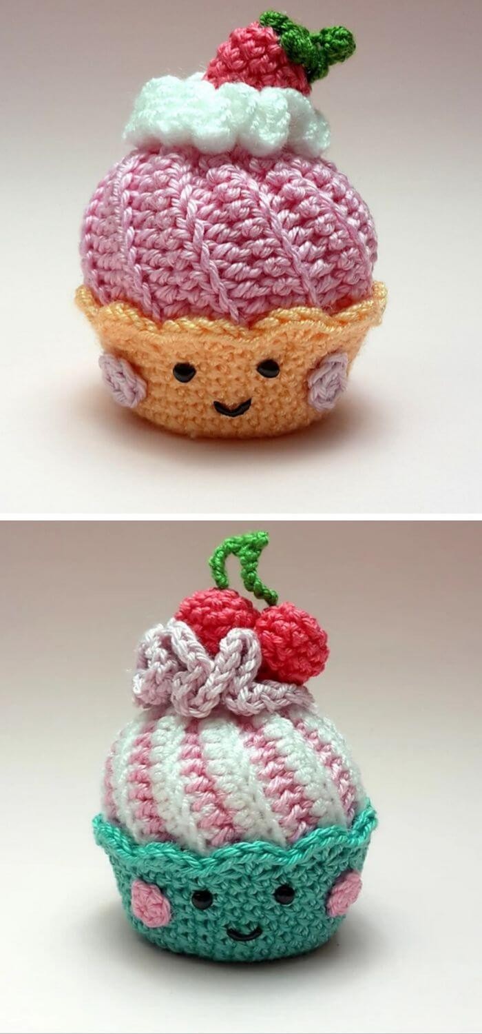 Crochet Cupcake with Frosting