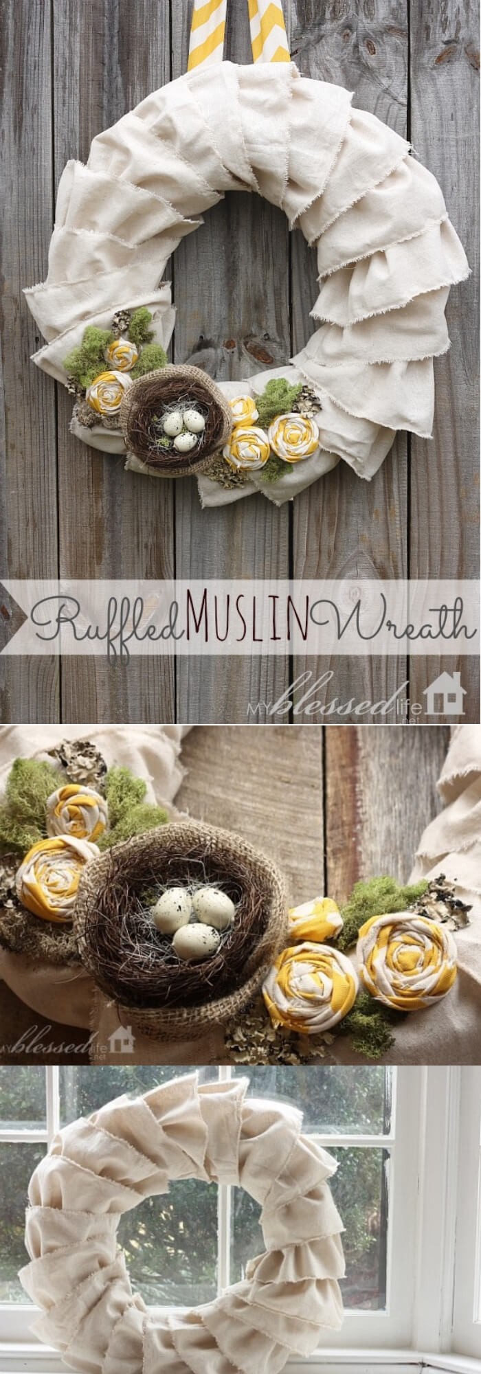 #20. Ruffled Muslin Wreath