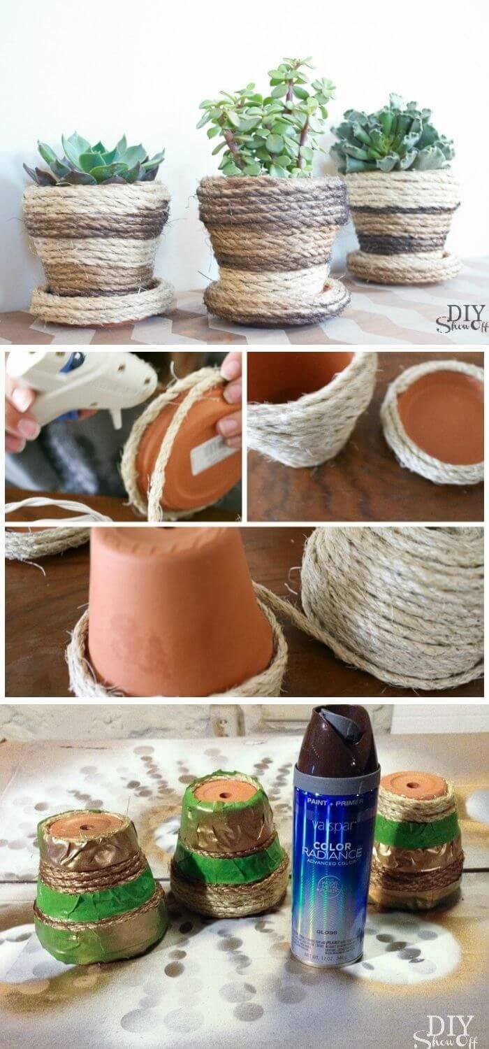 Sisal rope planters