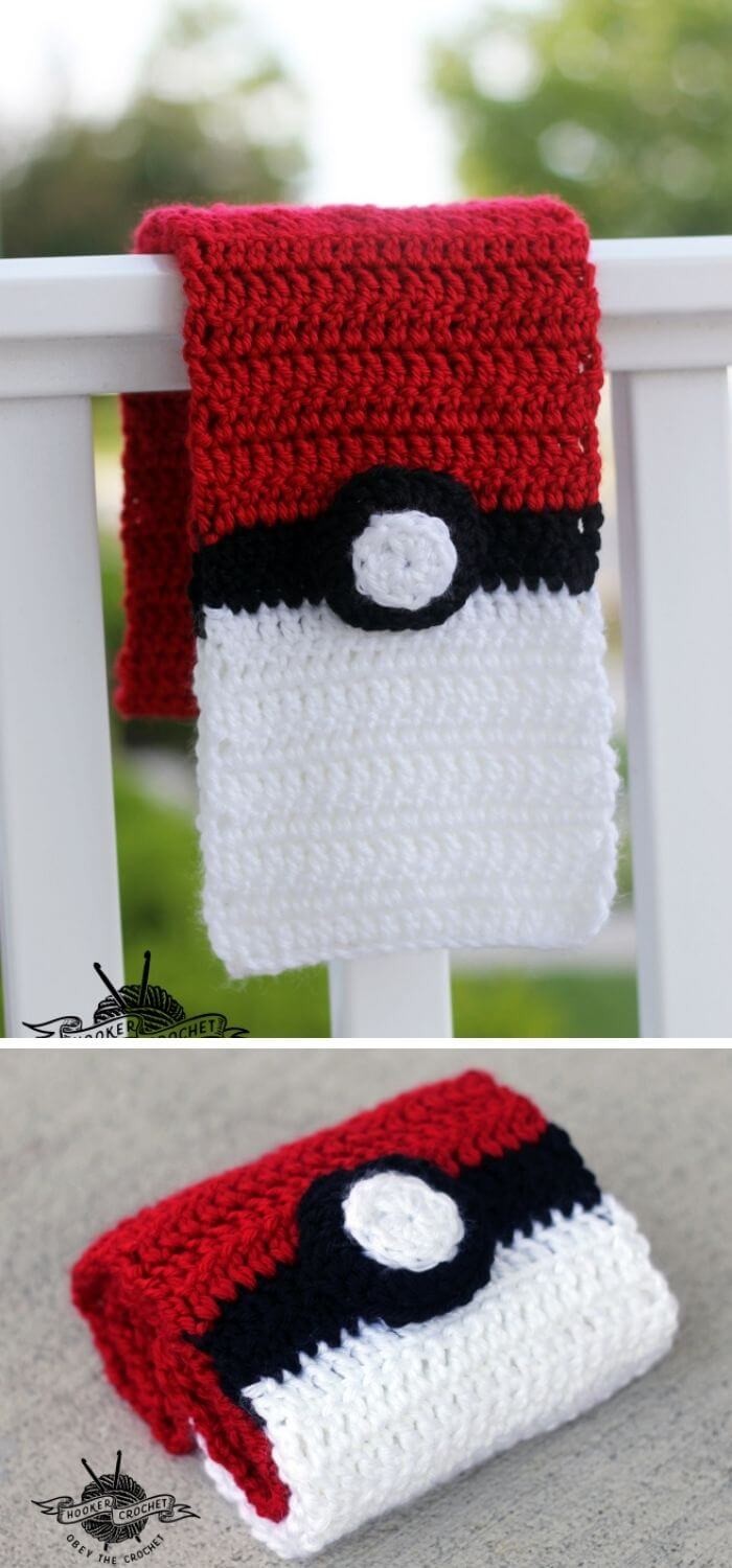 Crochet pokemon scarf pattern