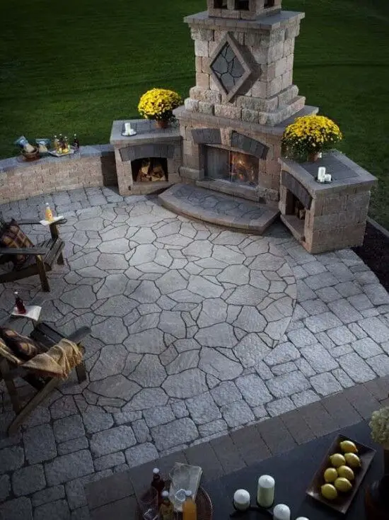 Brick Pavers and large Stepping Stones