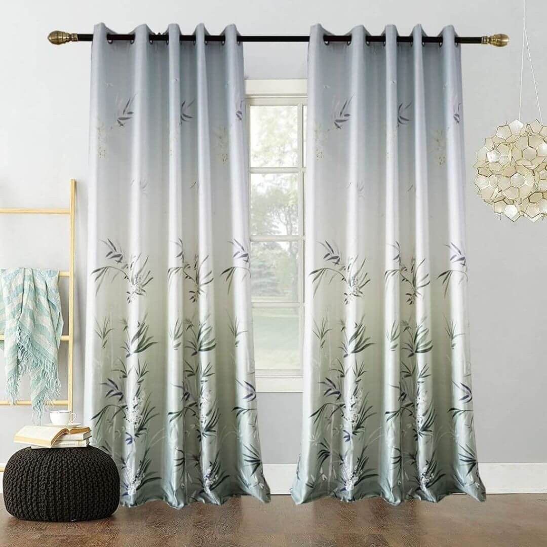 Bamboo patterned curtains