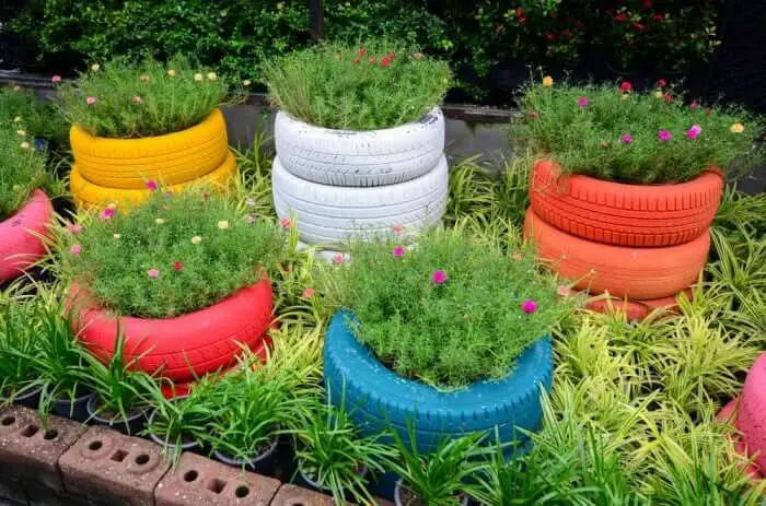 Use Tire Planters