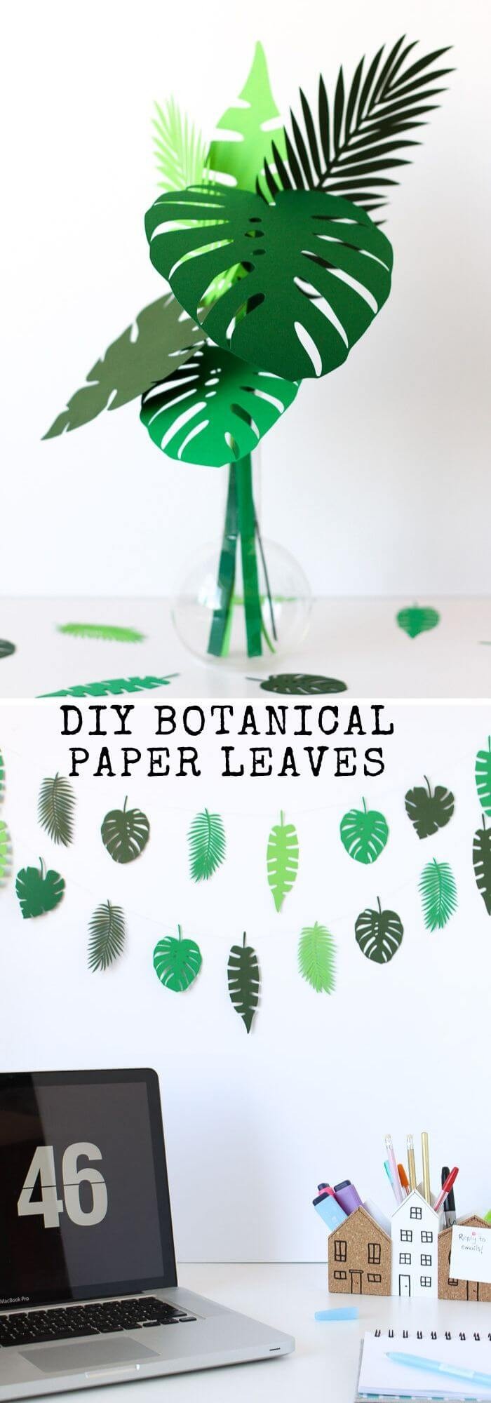 #16. DIY Botanical Paper Leaves