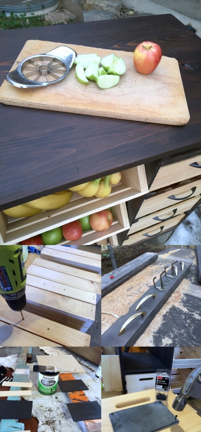 Kitchen Island with Pantry Storage