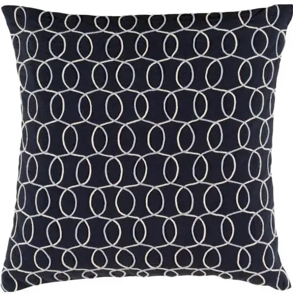 Black Patterned Pillow