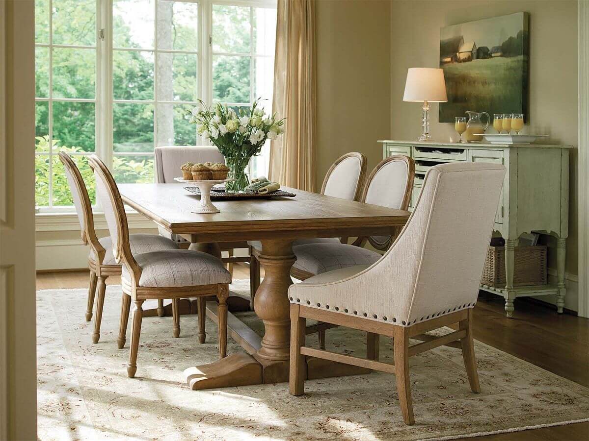 Stylish contemporary farmhouse dining room