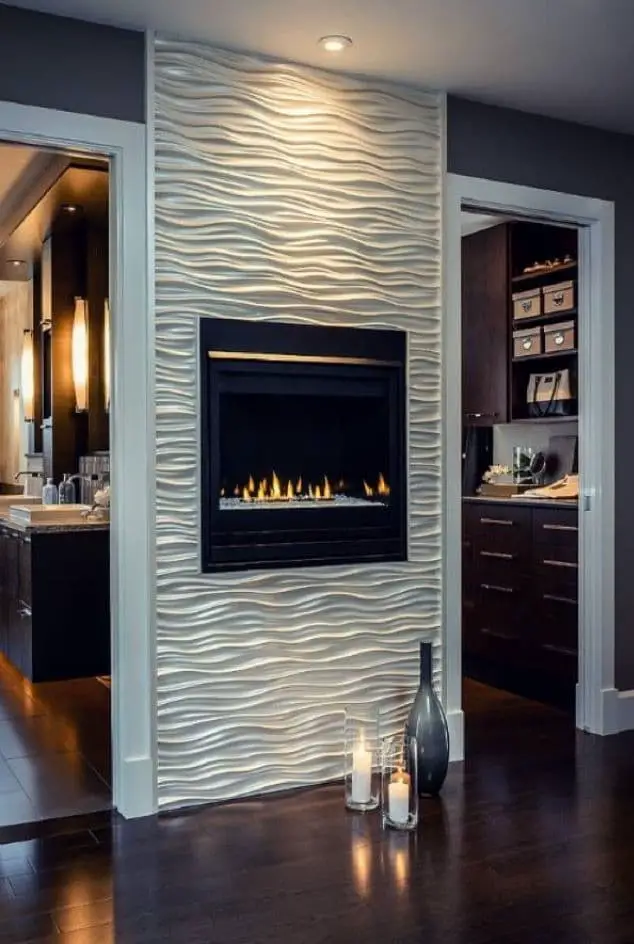 Decorative fireplace tile ideas