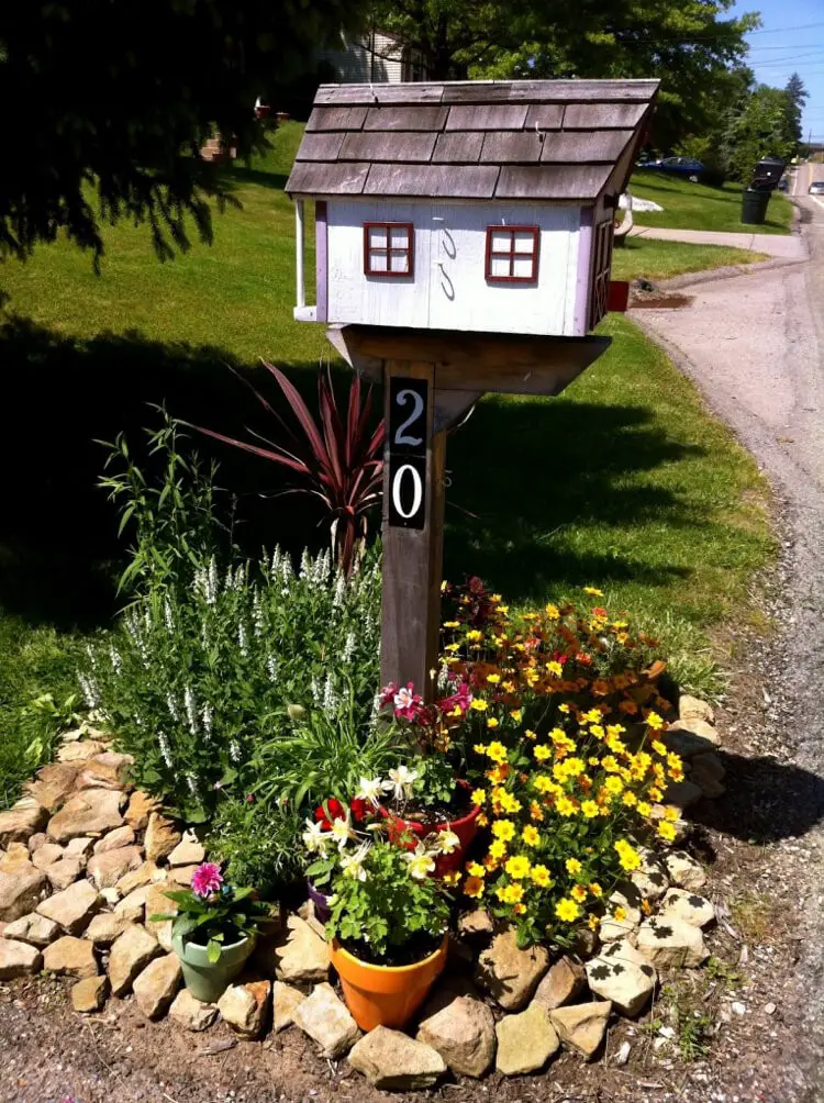 6-7. Flower beds around mailbox