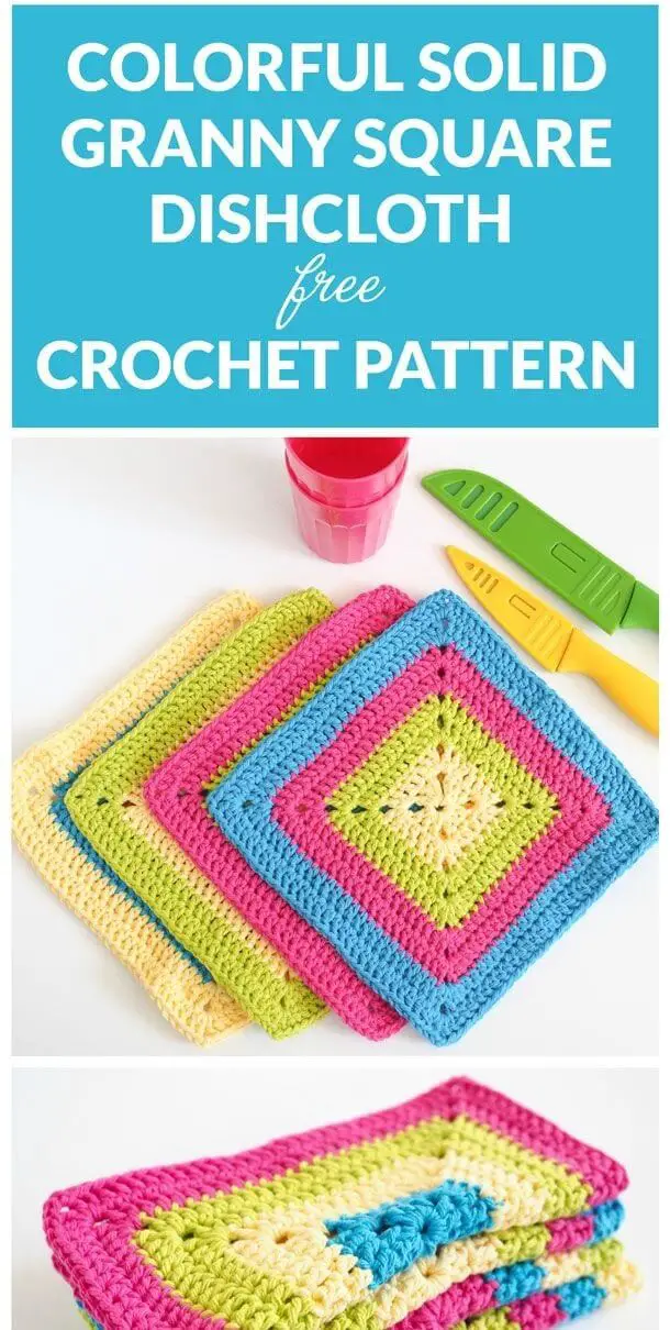 Dishcloth square pattern