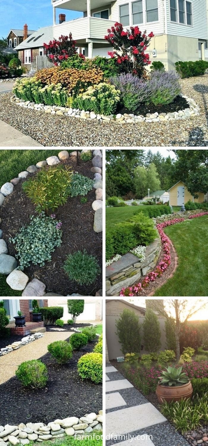 Stone garden edging