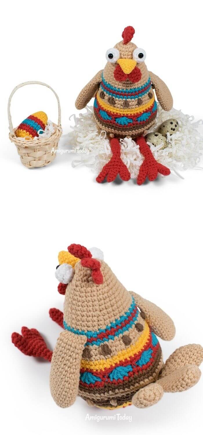 The crochet funny Amigurumi roaster