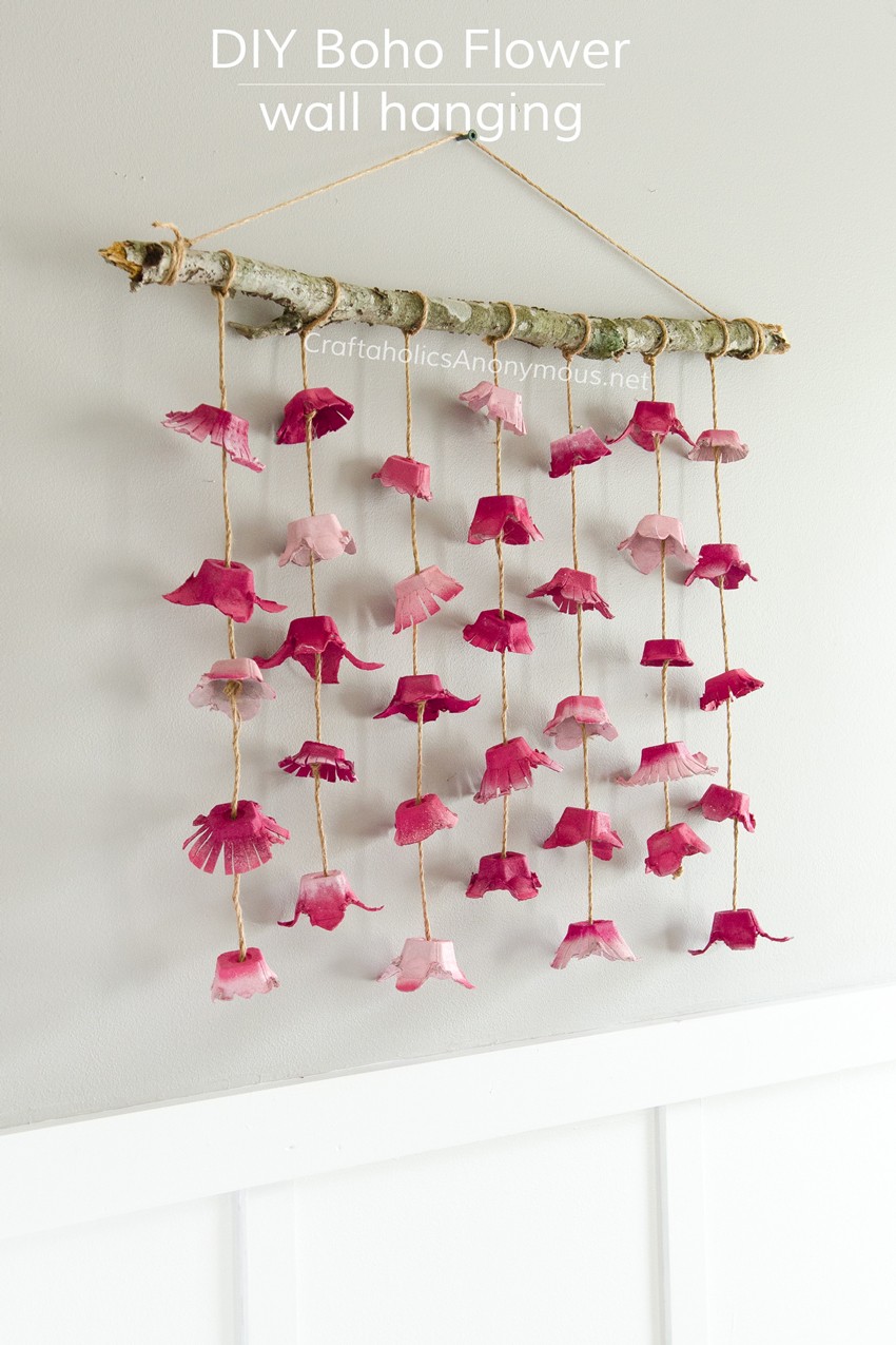 #9. Boho Flower Wall Hanging