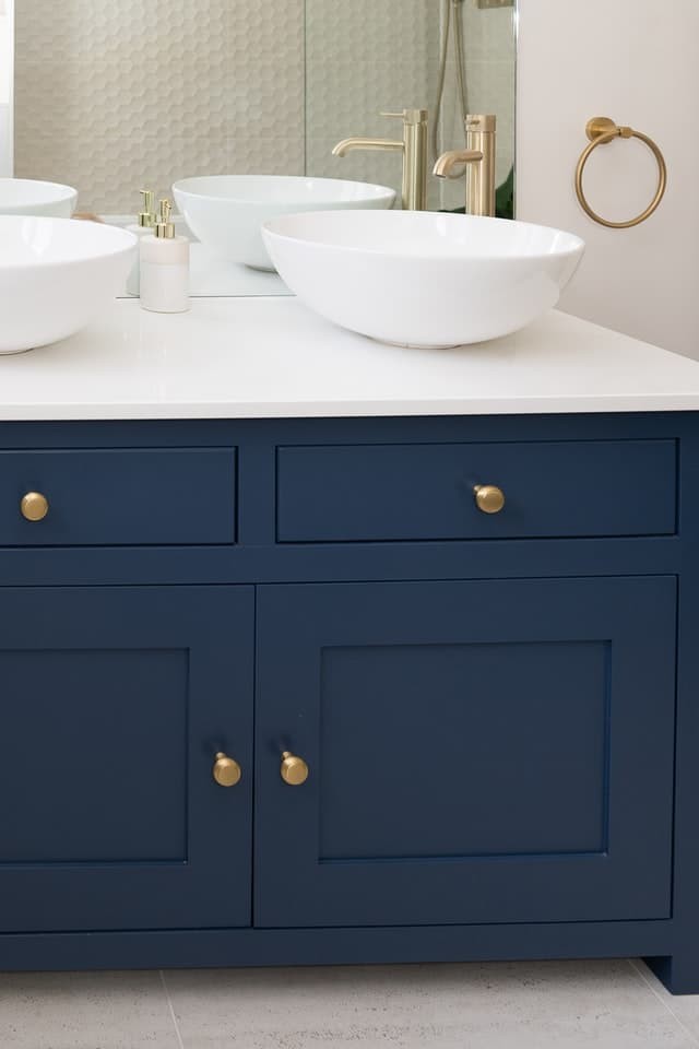 Blue and bold cabinetry