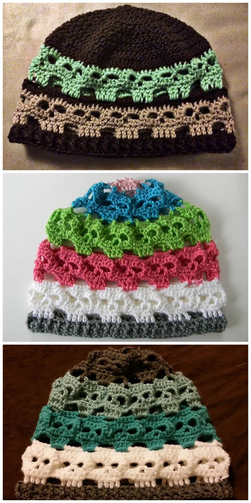 Crochet Creepy Skull Hat Pattern