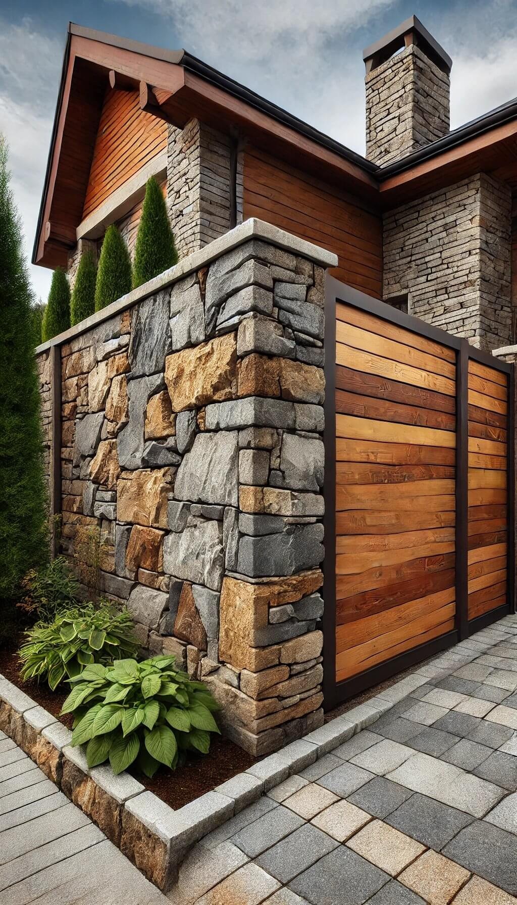 Split-Face Stone Fence