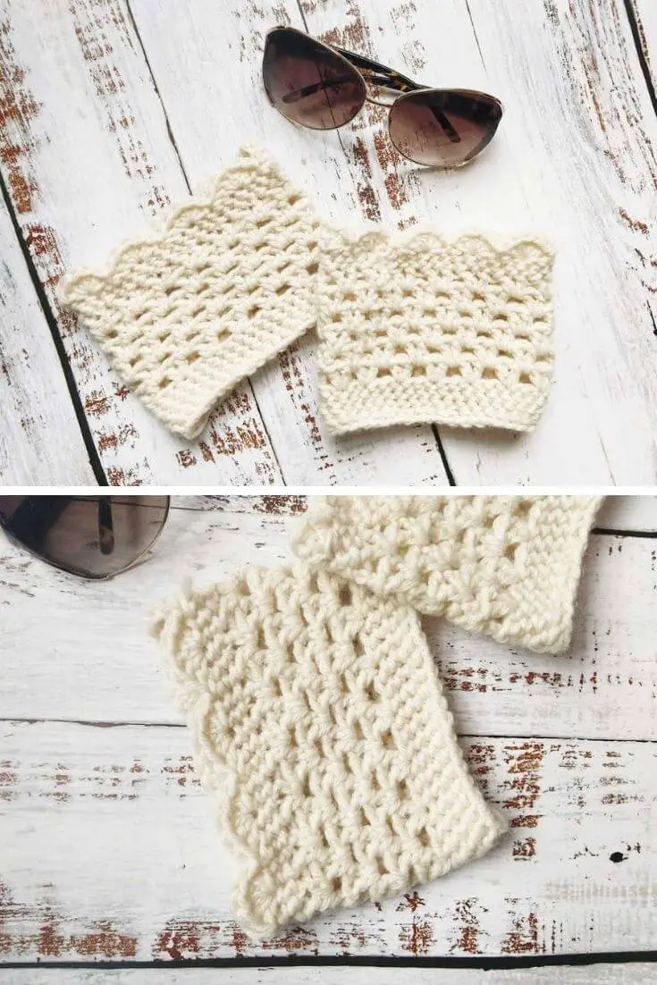 Crochet boot cuffs