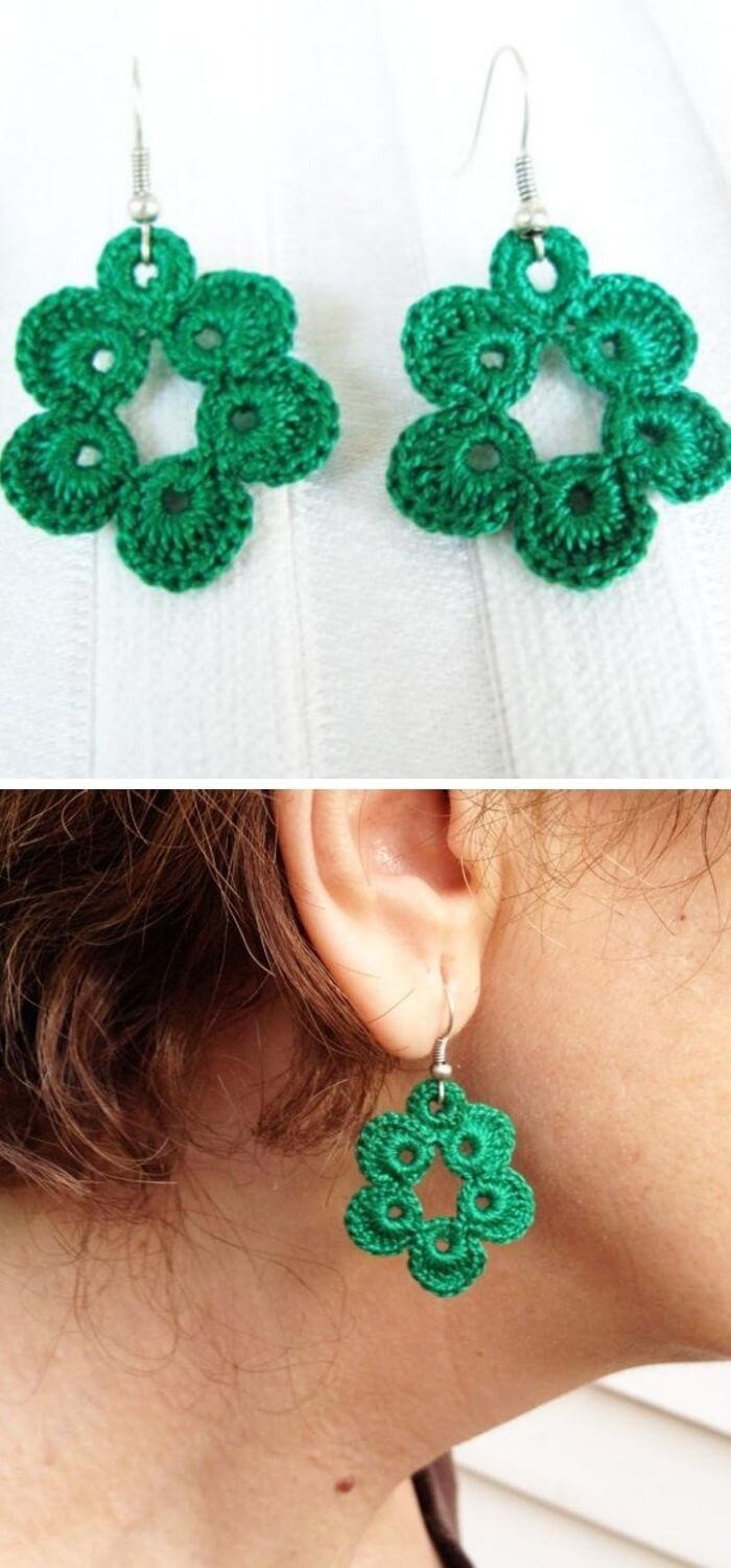 Green earrings