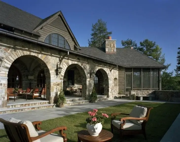 Open back porch area