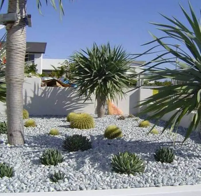 Dry Pebble Garden Landscaping Ideas