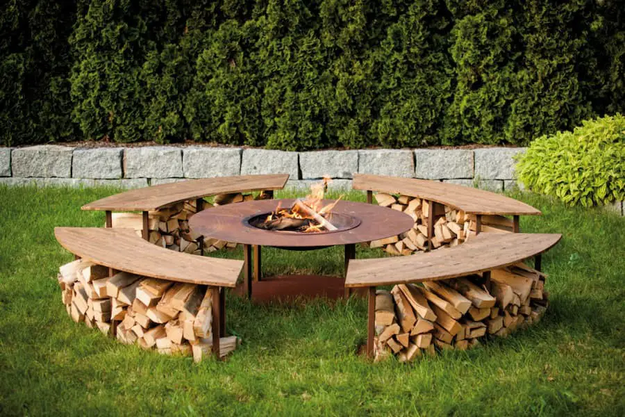 Fire pit bench ideas