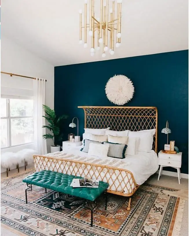 Painted bedroom accent wall ideas.