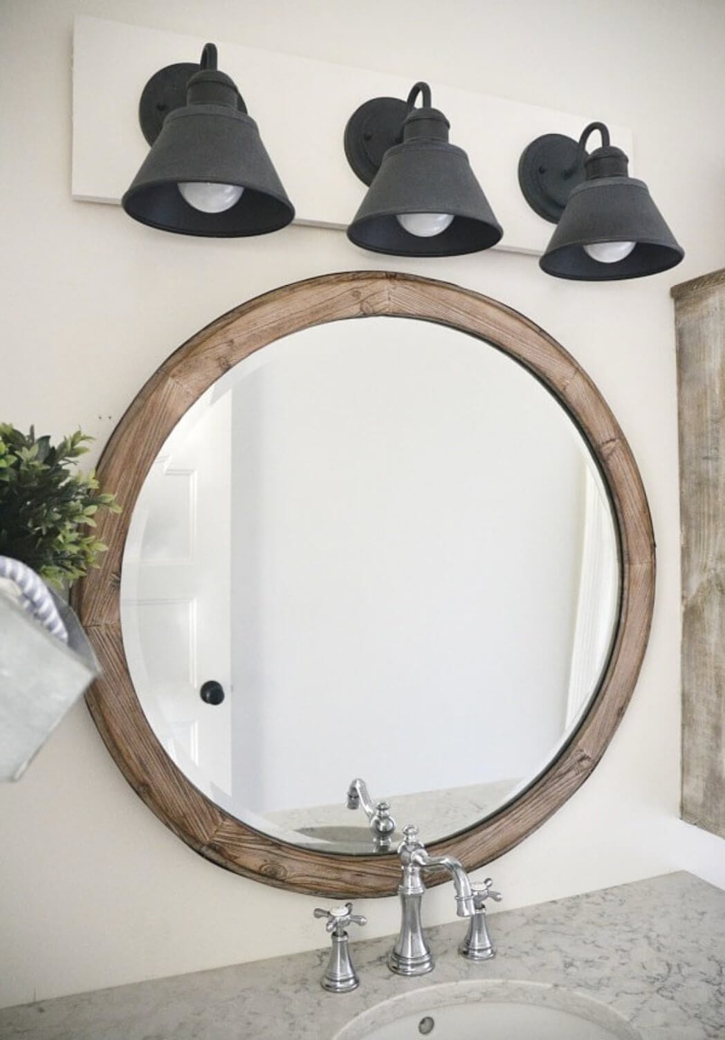 #11. Circular mirror for bathroom