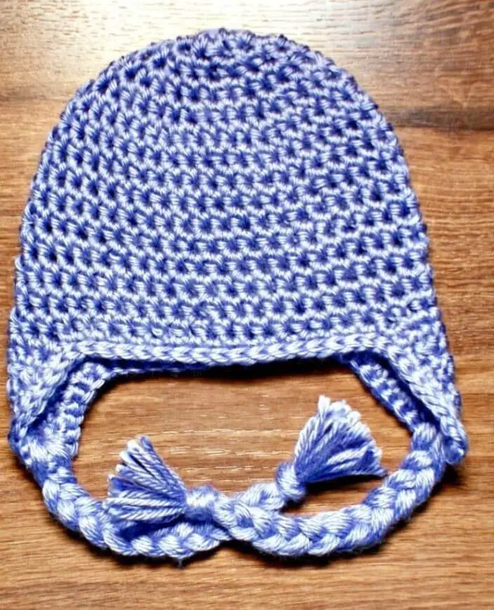 Half double crochet earflap