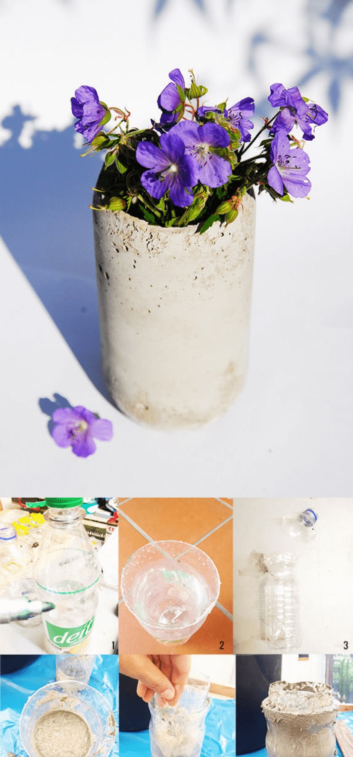 DIY Concrete Vases