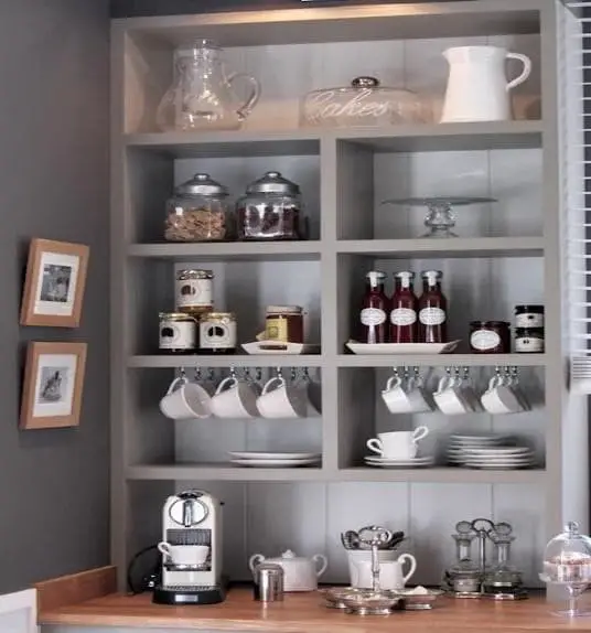 Coffee bar shelf ideas