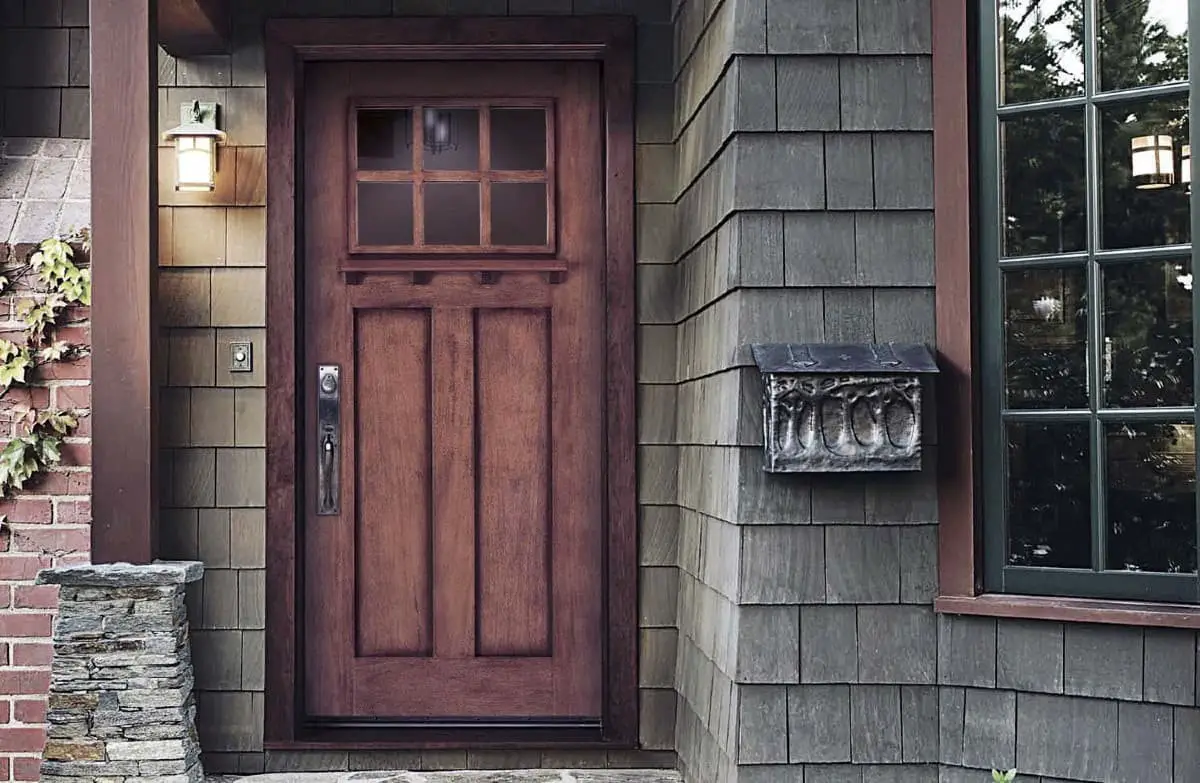 Front Door in Purple Real Wood