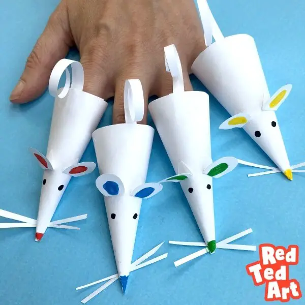 Paper Mouse Finger Puppet