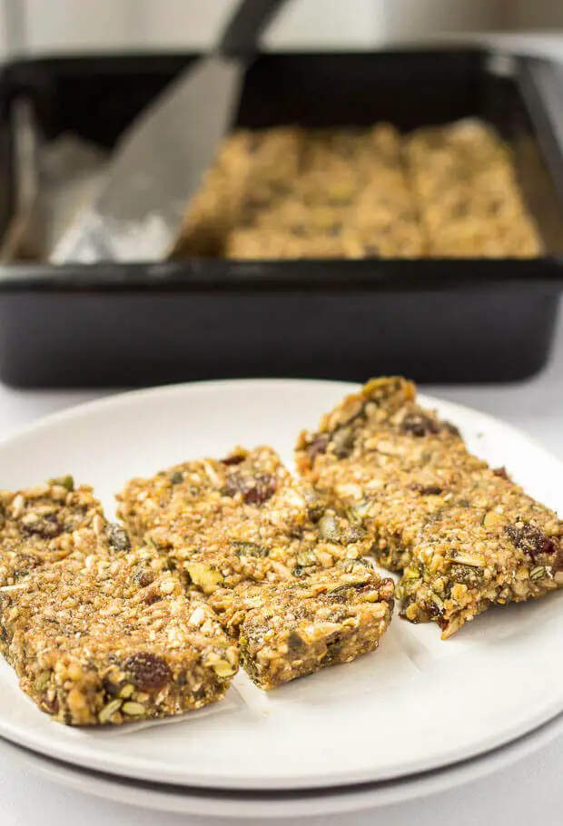 No bake banana energy bars