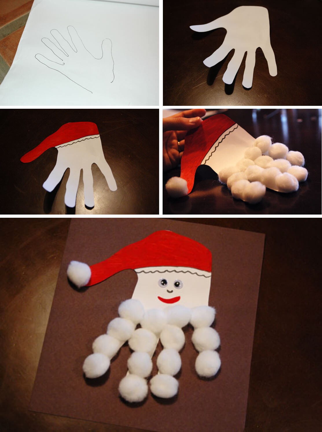 Santa Hand Print Craft