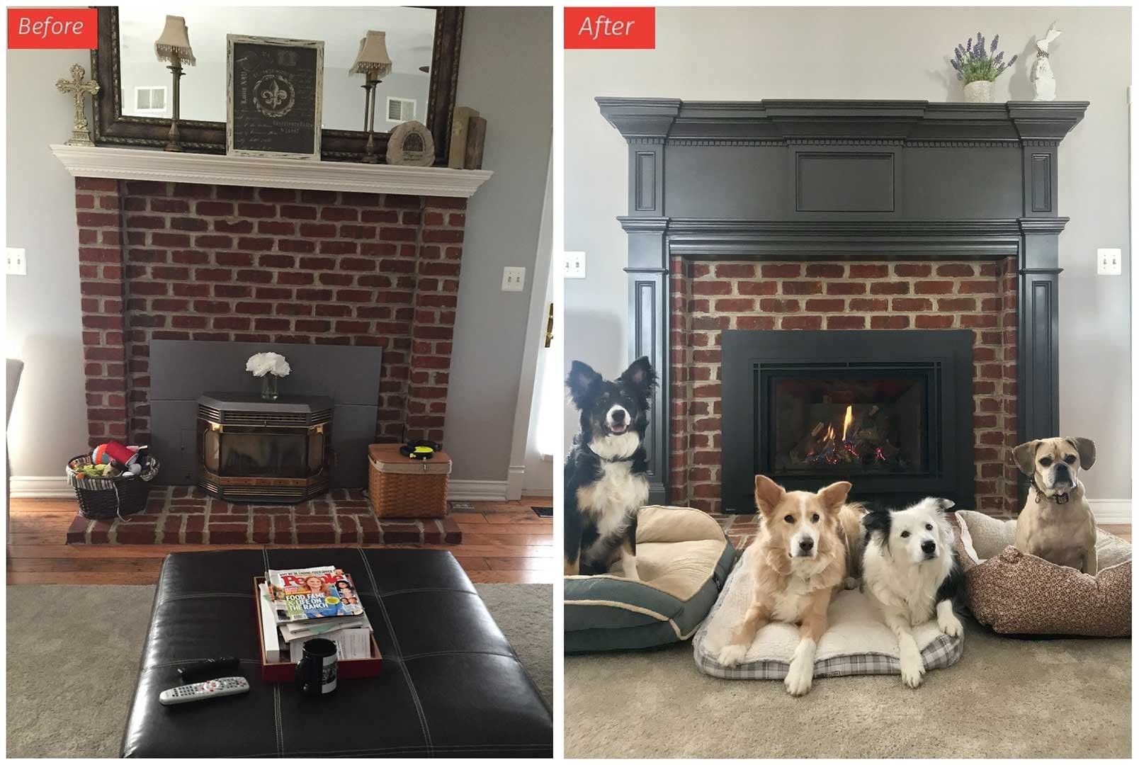 Gas fireplace remodel ideas