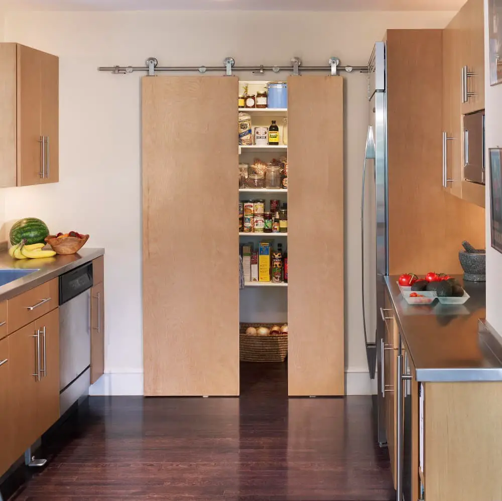 Small kitchen pantry door ideas.