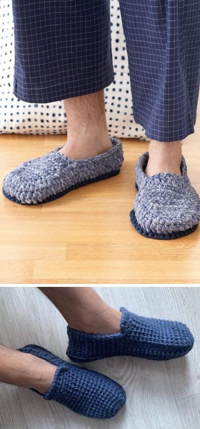 Crochet house moccasin slippers