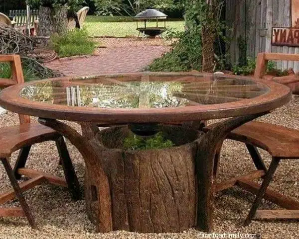 Repurposed tree stump