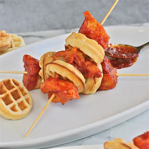 Chicken & Waffles Skewers