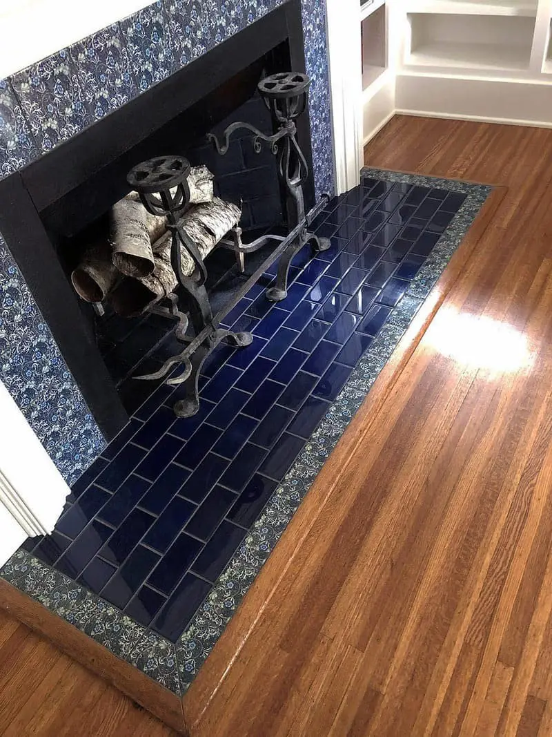 Victorian fireplace hearth tile ideas