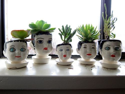 Doll head planters