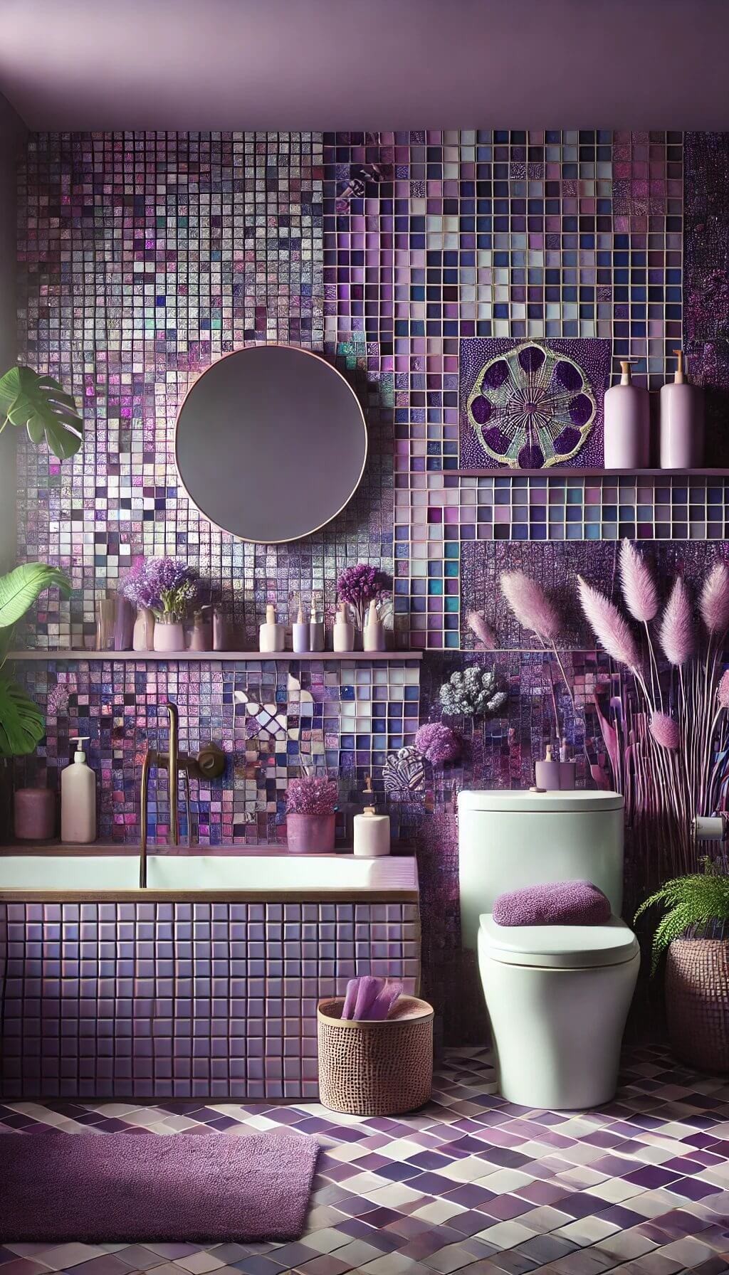 Purple Mosaic Tiles