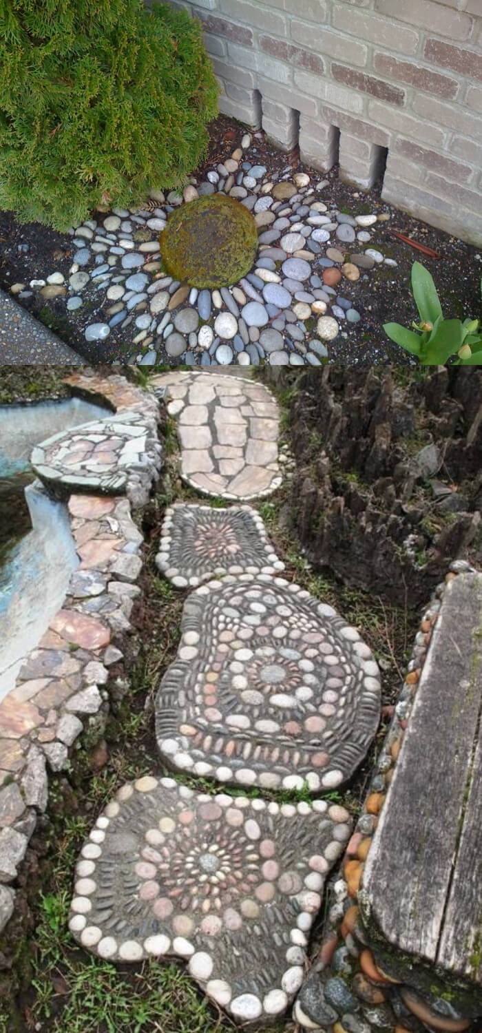 #1. Artistic Pebble Mosaic