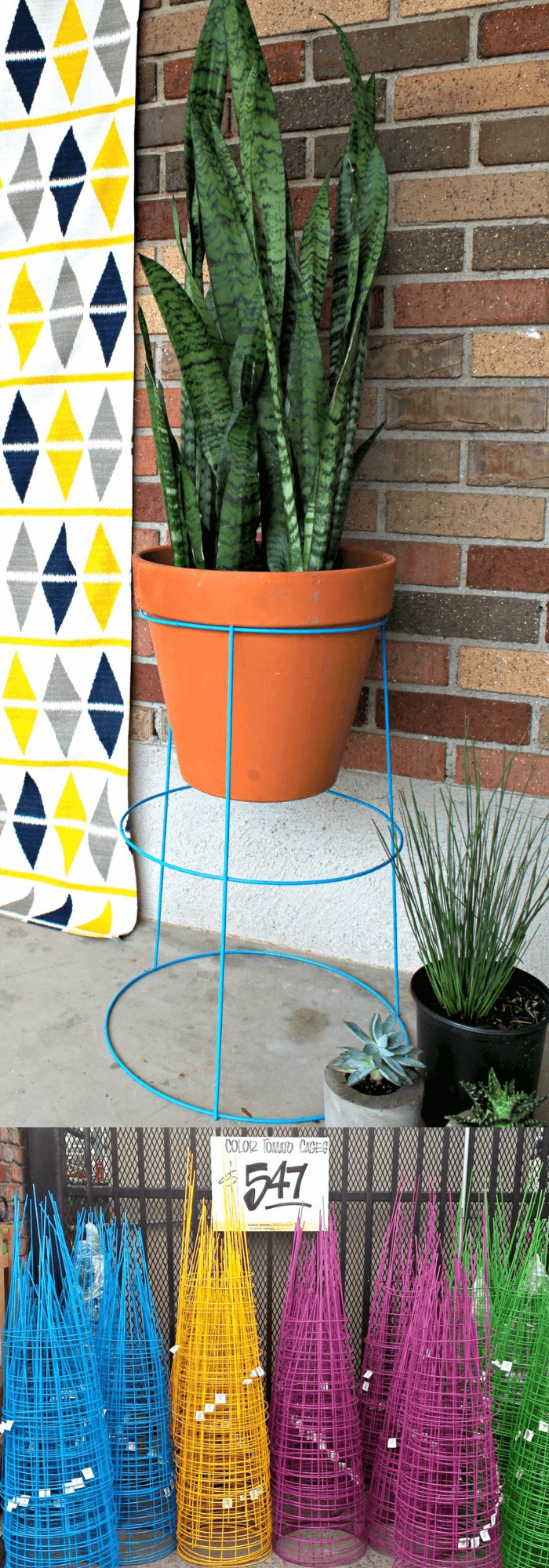 DIY Tomato Cage Pot Planter