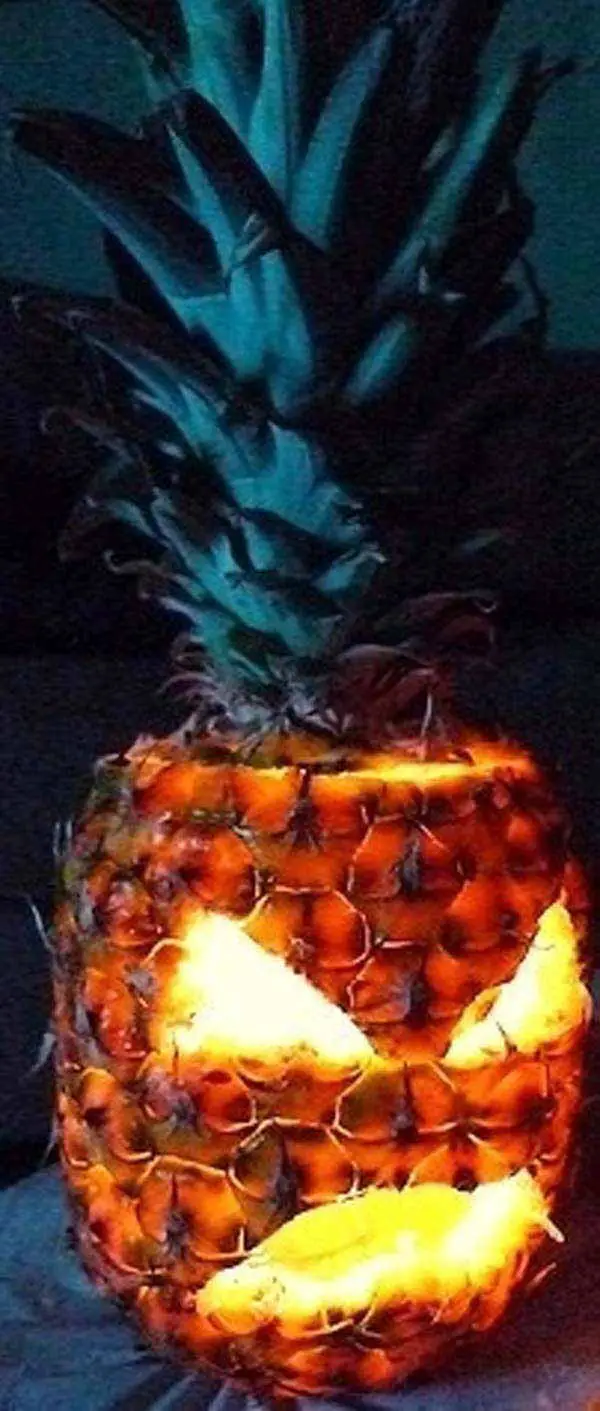 Jack-O lantern pineapple