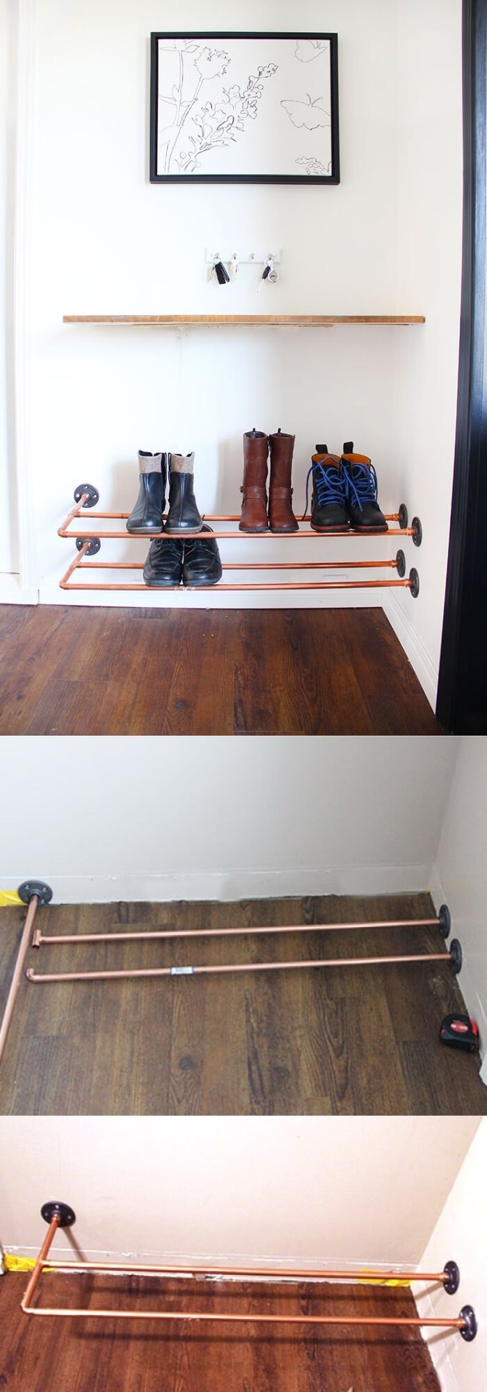 #3. Copper Shoe Rack