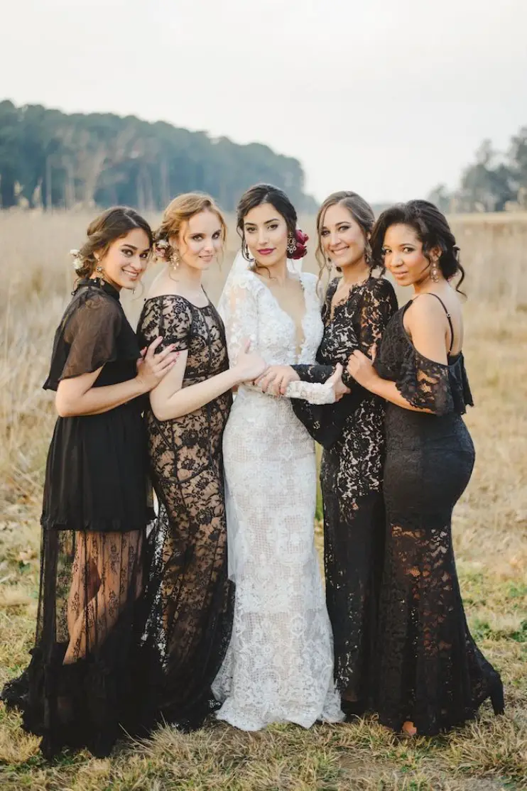 If you do not want to wear black, maybe your bridesmaids will