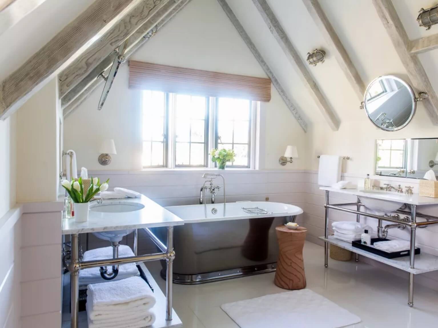 Large attic bathroom