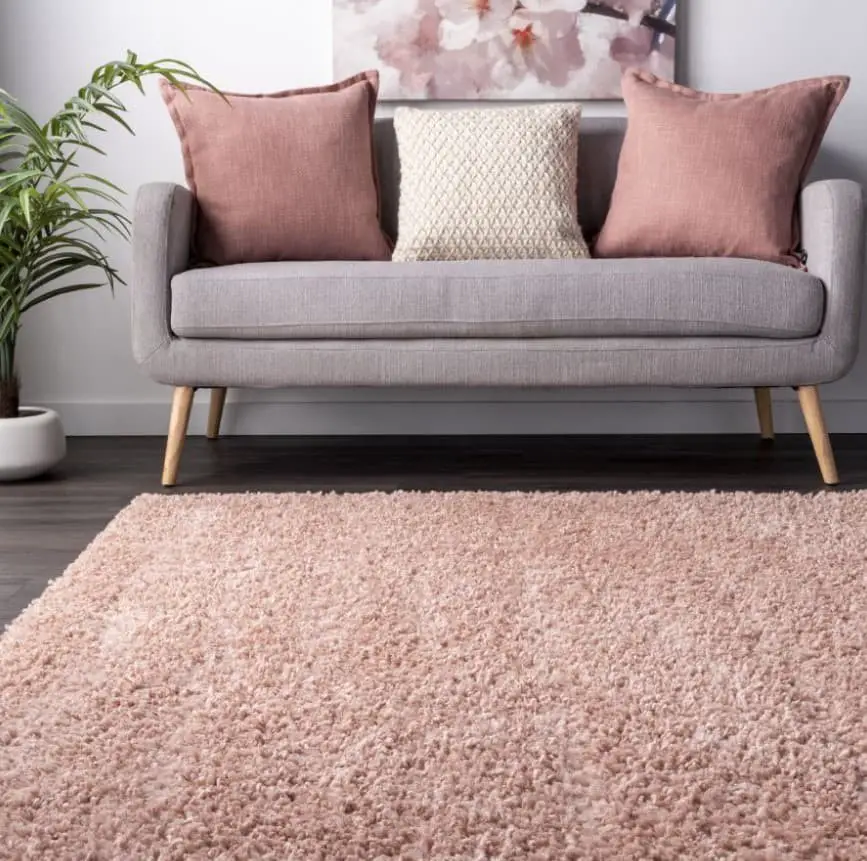 Dusty rose area rug