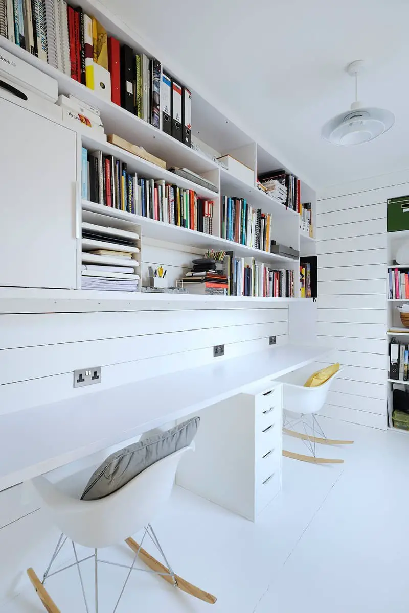 Small home office ideas with storage.